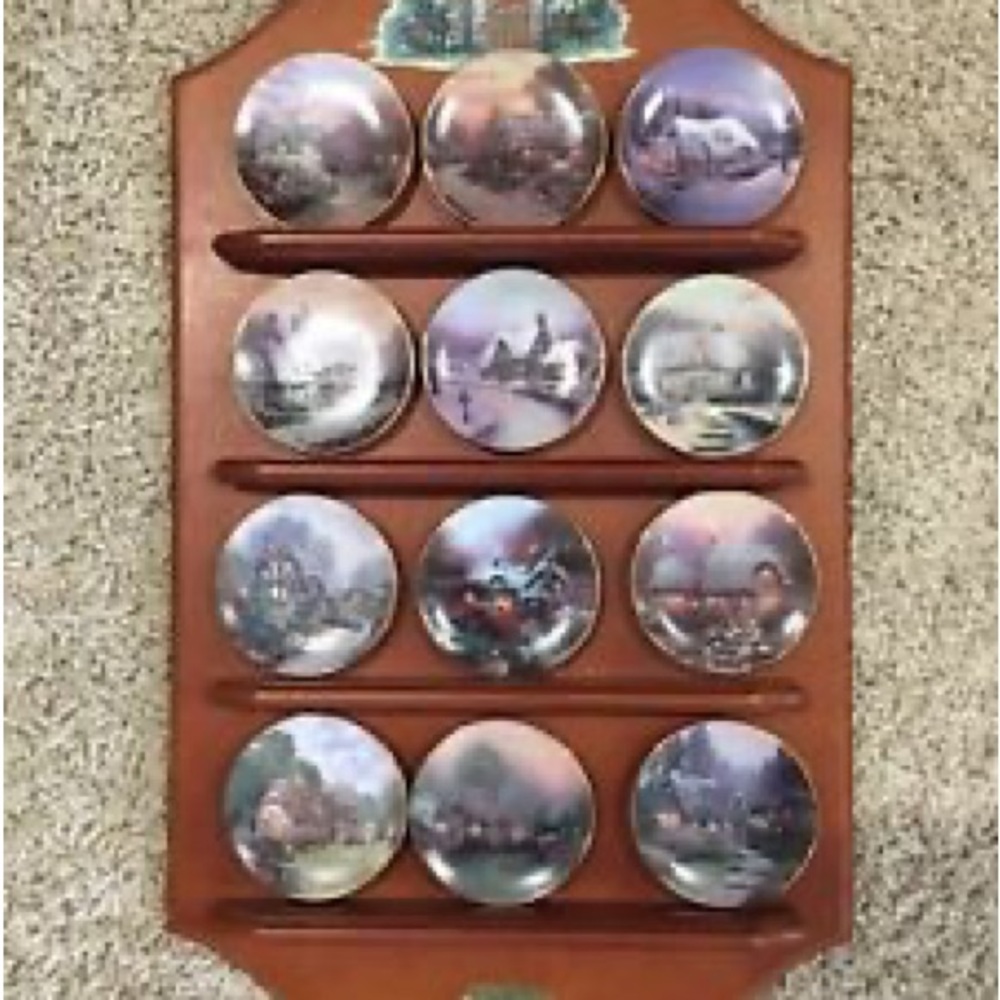 Full set of 12 Thomas Kinkade- ‘Enchanted Seasons’ Miniature Collectible plates